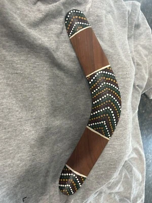 14 inch aboriginal boomerang decorative F watts