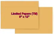 Limited Papers (TM) 9 x 12 Booklet Envelope - Open Side - 28# Brown Kraft (9 x 12) - Jumbo Series (50)