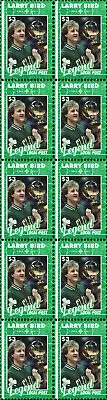 LARRY BIRD CELTICS BASKETBALL LEGEND MINT VIGNETTE STAMP STRIP OF 10 #2