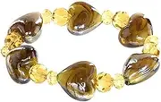 [Lova Jewelry] Olive Green Murano Glass Beaded Valentina Fashion Bracelet