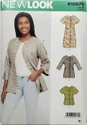 New Look R10079 Button Front Mini Dress, Tunic & Top Sz 10-22 UNCUT N6607