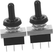 CANIGHT 2Pcs 25A 12V Toggle Switch for Car Marine Boat Heavy Duty 3 Position Momentary Self Resetting Toggle Switch with Hat for Auto Electronics