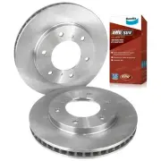 2 Front Disc Brake Rotors + Bendix 4WD Pads for Mitsubishi Challenger PB PC (for: Mitsubishi)
