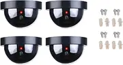 DRROT Fake Dummy Security CCTV Dome Camera, Indoor And Outdoor Use Simulated Cameras , For Homes & Business - 4 Pack