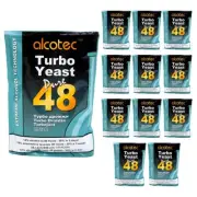 12 x ALCOTEC 48 HOUR TURBO SUPER YEAST - Home Brew Spirit 25 Litres In 48 Hours