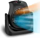 2 in 1 Heater Fan Combo, Portable Cooling Desk Fan, Air Circulator Fan 45° Tilt,