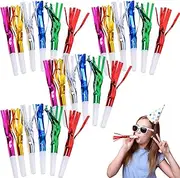 Party Noise Makers, 24pcs 6.7inch Colorful New Years Noismakers, Fringed Noise Makers Party Favors for Kids Party Sport Games