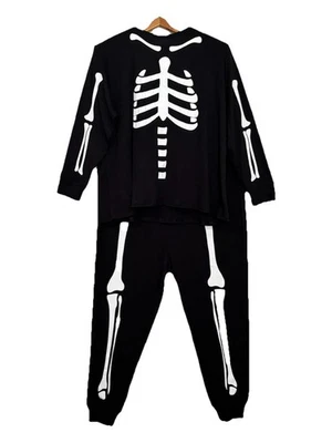New Halloween Skeleton Costume Sleep Lounge Wear Women’s Size 3X Glow in Dark