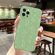 for iPhone 13Pro XR X XS XSMAX 7 8 Plus 11 12 13 14 Pro Max 12mini 11Pro Cartoon Phone Case,MF,Green,V4486,for iPhone 12 Pro