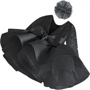[RUYUYIRU] Toddler Girl Pageant Dress Princess Birthday Party Wedding Flower Girl Sequin Satin Tutu Dresses