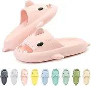 [SPIORTX] Shark Slides kids - Toddler Shark Slides Shark Slippers for Kids Boys Girls Summer Cute Shark With Heel Clogs Sandals with Thick Sole Soft Non-slip