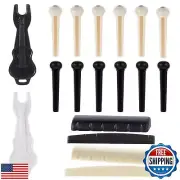 12 PCS Acoustic Guitar Pegs, Acoustic Guitar Bridge Pins, Guitar String Pins