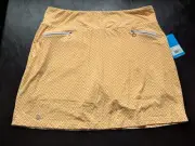 NWT WOMEN'S GG BLUE HARLO SKORT, SIZE: XL, COLOR: ORANGE/WHITE (J533)