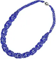 [EvolveFISH] DNA Blue Bead Necklace - 18'' Long