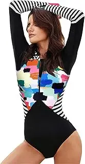 [TMXKOOK] Long Sleeve Swimsuit Themed One Piece Swimsuit for Women