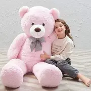 Misscindy Giant Teddy Bear Plush Stuffed Animals for Girlfriend or Kids 47 inch, (Pink)