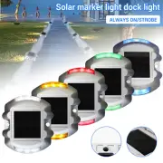 Outdoor Solar Driveway Marker Light LED Dock Waterproof Safety Pathway Deck Lamp