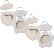 Material Diy Photo Frame Molds 4pcs Boys and Girls Wooden Craft Frames