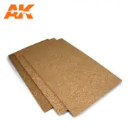 AK-Interactive Cork Sheets - Fine Grained #200 x 300 x 3mm (2 Sheets)