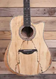 BC Rich Prophecy Acoustic/Electric Guitar Spalted Maple w/ Case