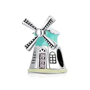 Silver plating Windmill Colorful Charm for Beads Bracelet & Bangle DIY