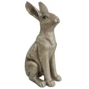 LVD Polyresin Sculpture Sitting Hare Figure Home/Office Decor Champagne Med