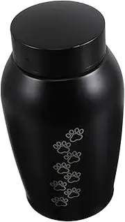 DINHEAROM Animal Cremation Urn: Dogs Cats Elegant Pet Memorial Jar for Ashes Hair Teeth - Ashes Urn Remembrance Present for Pet Owners
