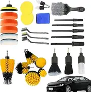 Car Interior Detailing Kit,Soft Bristles Portable Car Detail Brush Kit | Versatile Stain Remover for Seat Gaps Dashboards Tire Grooves Air Vents