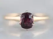 Purple Sapphire Solitaire Ring