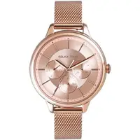 在飛比找森森購物網優惠-RELAX TIME 經典三眼米蘭帶手錶-玫瑰金 RT-79