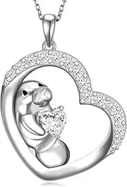 [Feijiesi] Manatee Necklace for Women 925 Sterling Silver Manatee Pendant Necklace Animal Manatee Gifts for Women Daughter Girls Birthday Gifts
