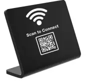 WiFi QR Code Scan to Connect Desk Stand for Cafe / Restaurant Wi-Fi Share Custom