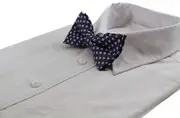 Mens Navy, Red & White Flower Pattern Bow Tie