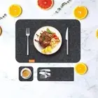 3pcs/Set Felt Dining Table Mat Non-slip Mat Table Mat Tableware Pad Home Decor