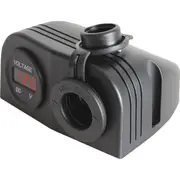 PS2024 Marine Grade Cig Socket With Voltmeter 10A Panel/ Surface Mount Marine Marine Grade CIG