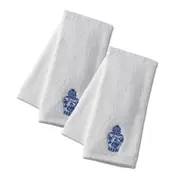 2x Pilbeam Living Ginger Jar 42x65cm Cotton Soft Hand Towel Washer Cloth White