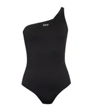 Off-White Logo Printed High-Cut Swimsuit IT40,IT44,IT42,IT38 Black
