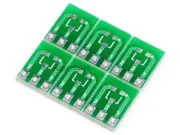 6pc Double Sided SMD SOT23-3 Pinboard to DIP SIP3 Adaptor Breadboard PCB Board
