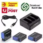 10 8 9 7 6 5 4 3 3+ Battery Kit Dual/Triple Charger Smatree for GoPro Black Set