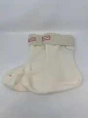 Hunter Waffle Cuff Short Boot Socks - L, Hunter White (3301), I2(A1049T)