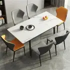UNHO 1.6m Marble Dining Table Extending Kitchen Table High Hardness Tabletop AU