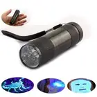 Portable Mini Aluminum LED UV Light 395nm 9 LED UV Flashlight Money Checker