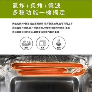 【Cuisinart 美膳雅】17L三合一多功能微波氣炸烤箱 AMW-60TW