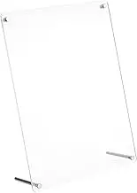 JEWEDECO Square Picture Frame Modern Acrylic Frame for Awards License Diplomas Tabletop Display