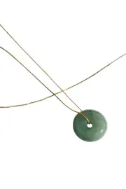 seree Button Jade pendant necklace in Light Green at Nordstrom One Size