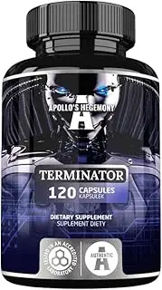 Terminator 120 Capsules - Testosterone Support Supplement Stack - Eurycoma, Maca root, Shilajit - 2 Months Supply - Natural Enhancement for Men - by Apollo's Hegemony