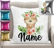 Sloth Cushion Cover Sequin Throw Pillow Flip Sequins Personalised