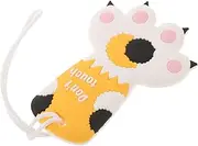 WRITWAA Cute Boys and Girls Luggage Tag Luggage Case-Shaped Boarding Tag Macaron Yellow Dot Design for Easy Identification