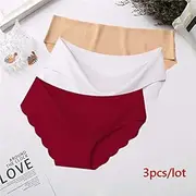 YAYITAI 3pcs/lot Women Seamless Panties Solid Ultra-Thin Panties Underwear (Color : 3pcs l Set J, Size : M)