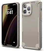 elago Armor Case Compatible with iPhone 14 Pro Max Case (6.7"), US Military Grade Drop Protection, Heavy-Duty Protective Case, Carbon Fiber Texture, Tough Rugged Design, Shockproof Bumper Cover (Sand)